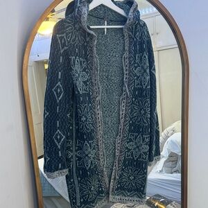 Free People Cozy Hooded Knit Cardigan